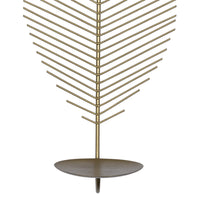 Contemporary Leaf Shaped Matte Gold Wall Sconce