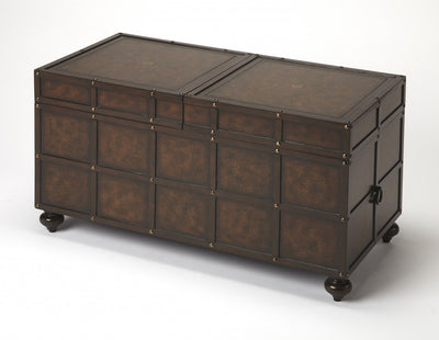 Dennard Faux Leather Storage Coffee Table