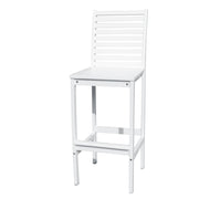 White Bar Chair with Horizontal Slats