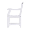 White Patio Armchair with Diagonal Design