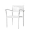 Set of Two White Stacking Armchairs