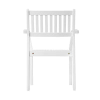 Set of Two White Stacking Armchairs