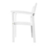 Set of Two White Stacking Armchairs