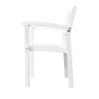 Set of Two White Stacking Armchairs