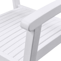 Set of Two White Stacking Armchairs