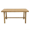 Natural Wood Dining Table with Leg Support