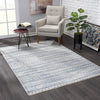 8’ x 11’ Navy Blue Decorative Stripes Area Rug