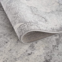 5’ x 8’ Gray Distressed Trellis Pattern Area Rug