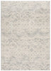 8’ x 11’ Ivory Distressed Ikat Pattern Area Rug