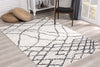 7’ x 9’ Gray and Black Modern Abstract Area Rug