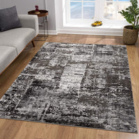 5’ x 8’ Gray Modern Abstract Area Rug