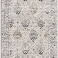 8’ x 11’ Cream and Gray Decorative Area Rug