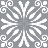 4" X 4" Gray and White Spire Peel and Stick Removable Tiles