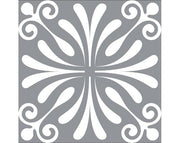 5" X 5" Gray and White Spire Peel and Stick Removable Tiles