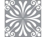 6" X 6" Gray and White Spire Peel and Stick Removable Tiles