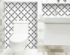 6" X 6" Dark Gray and White Tri Peel and Stick Tiles