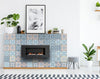 6" x 6" Baby Blue and Peach Mosaic Peel and Stick Removable Tiles