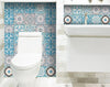 5" x 5" Sky Blue Mosaic Peel and Stick Removable Tiles