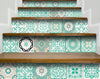 4" x 4" Aquamarine Mosaic Peel and Stick Removable Tiles