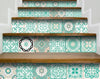 7" x 7" Aquamarine Mosaic Peel and Stick Removable Tiles