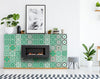 8" x 8" Green and White Mosaic Peel and Stick Removable Tiles