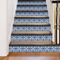 4" x 4" Wedgwood Blue and White Peel and Stick Removable Tiles