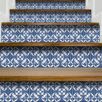4" x 4" Wedgwood Blue and White Peel and Stick Removable Tiles