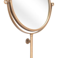 Gold Round Wall Mount Mirror