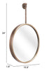 Gold Round Mirror with Hanging Hook