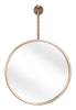 Gold Round Mirror with Hanging Hook