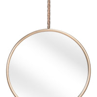 Gold Round Mirror with Hanging Hook