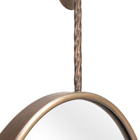 Gold Round Mirror with Hanging Hook