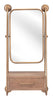Gold Mirror Shelf with Birch Drawer
