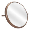 Industrial Gold Round Mirror