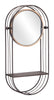 Industrial Gray Mirror Shelf