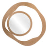 Contemporary Gold Round Mirror