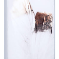 Gold and White Lone Feather Painting