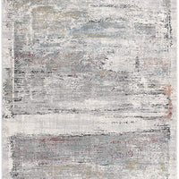 7’ x 10’ Gray Abstract Irregular Blocks Area Rug