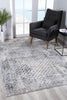 5’ x 8’ Gray and Ivory Distressed Area Rug