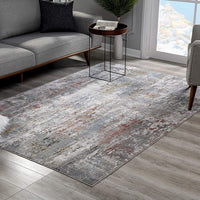 7’ x 10’ Gray Abstract Pattern Area Rug