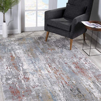 7’ x 10’ Gray Abstract Pattern Area Rug