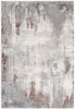 4’ x 6’ Gray and Ivory Modern Abstract Area Rug