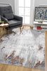 8’ x 11’ Gray and Ivory Modern Abstract Area Rug