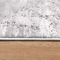 8’ x 11’ Gray and Brown Abstract Scraped Area Rug