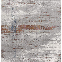 8’ x 11’ Gray and Brown Abstract Scraped Area Rug