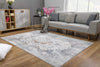 4” x 6” Gray Abstract Patterns Area Rug