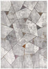 4’ x 6’ Gray Irregular Geometric Area Rug