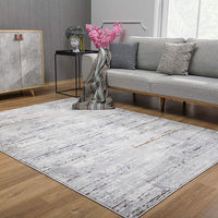 4’ x 6’ Gray Modern Distressed Area Rug