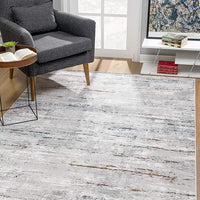 4’ x 6’ Gray Modern Distressed Area Rug