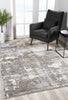 8’ x 11’ Beige and Gray Distressed Area Rug